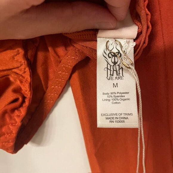 NWT We Are HAH Don't Be Square Long Sleeve Bodysuit Bronze Size Medium - Picture 11 of 15